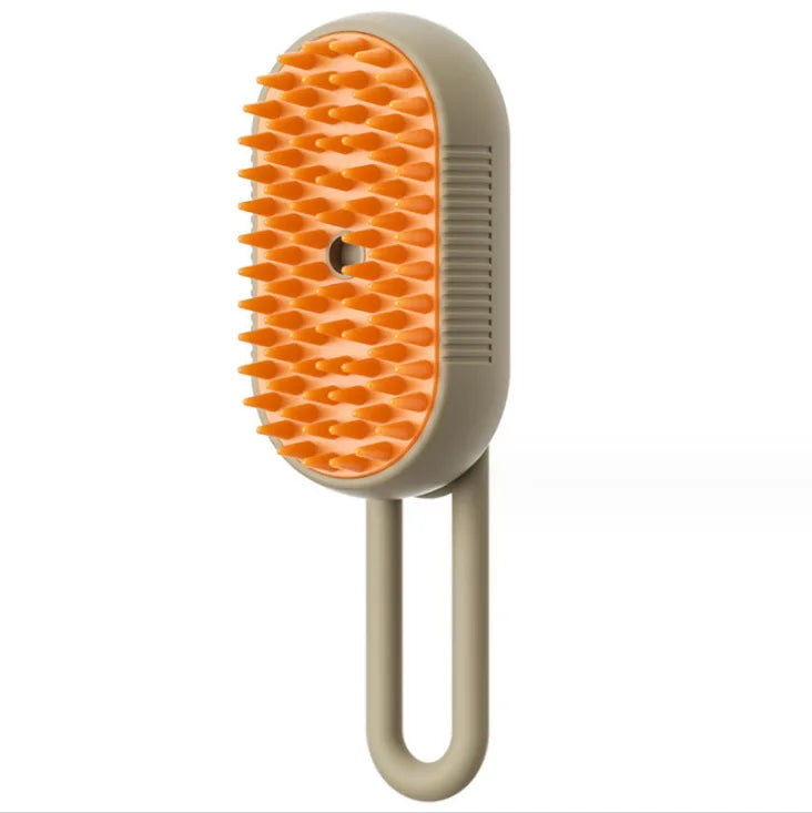 Anti-shedding brush with spray for pets